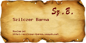 Szilczer Barna névjegykártya